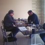 Max Mollard takes on Russell Murray's Caro Kann, while Stewart Booth takes on the absent photographer.